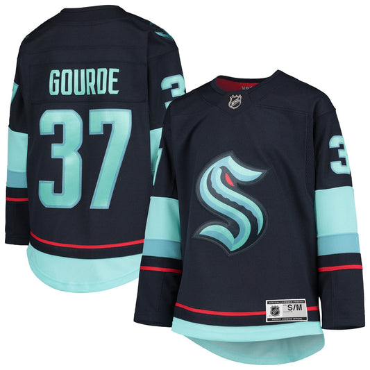 Yanni Gourde Youth Home Premier Player Hockey Jersey - Deep Sea Blue