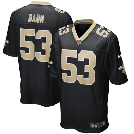 Zack Baun New Orleans Saints Game Player Jersey - Black