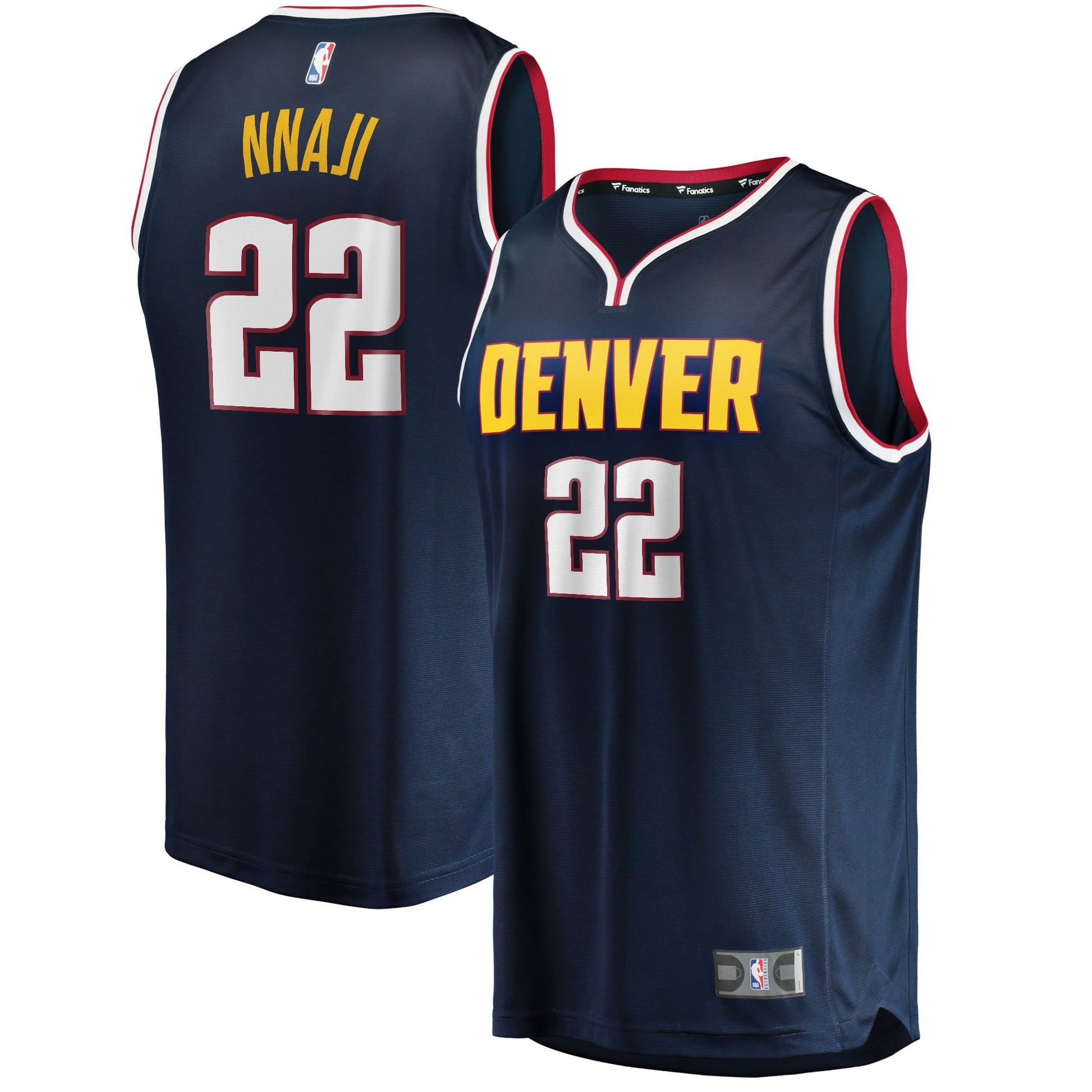 Zeke Nnaji Denver Nuggets Branded 2021/22 Fast Break Basketball Jersey - Icon Edition - Navy