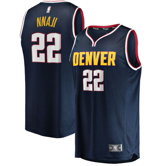 Zeke Nnaji Denver Nuggets Branded 2021/22 Fast Break Basketball Jersey - Icon Edition - Navy