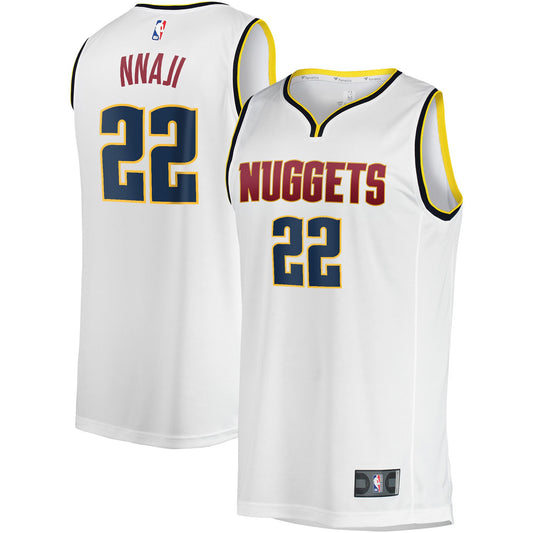 Zeke Nnaji Denver Nuggets Branded Fast Break Player Basketball Jersey - Association Edition - White