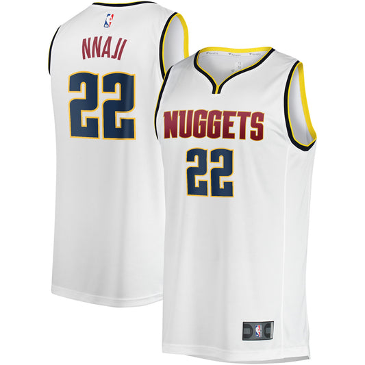 Zeke Nnaji Denver Nuggets Branded Youth Fast Break Player Basketball Jersey - Association Edition - White