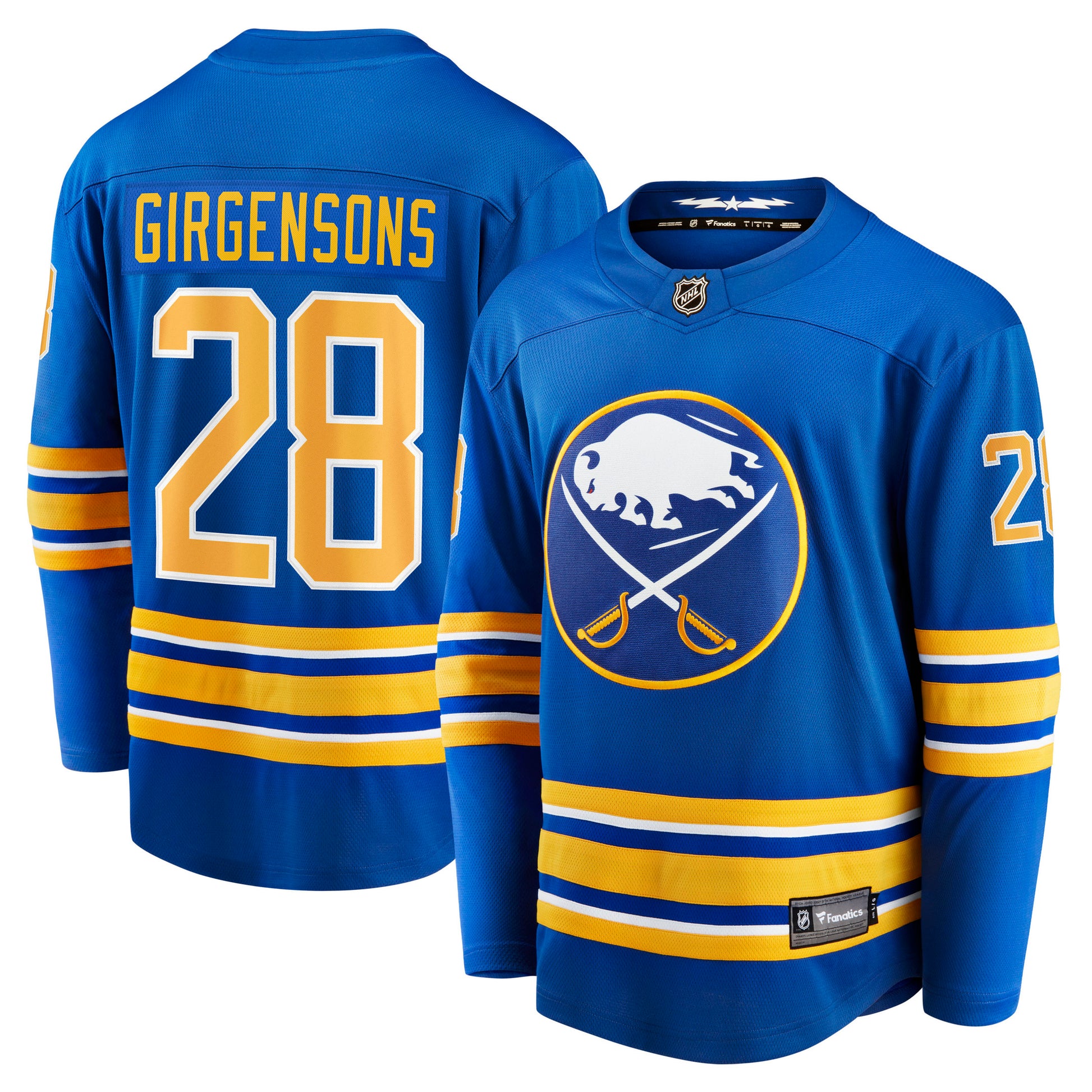 Zemgus Girgensons Buffalo Sabres Branded Home Breakaway Player Hockey Jersey - Royal