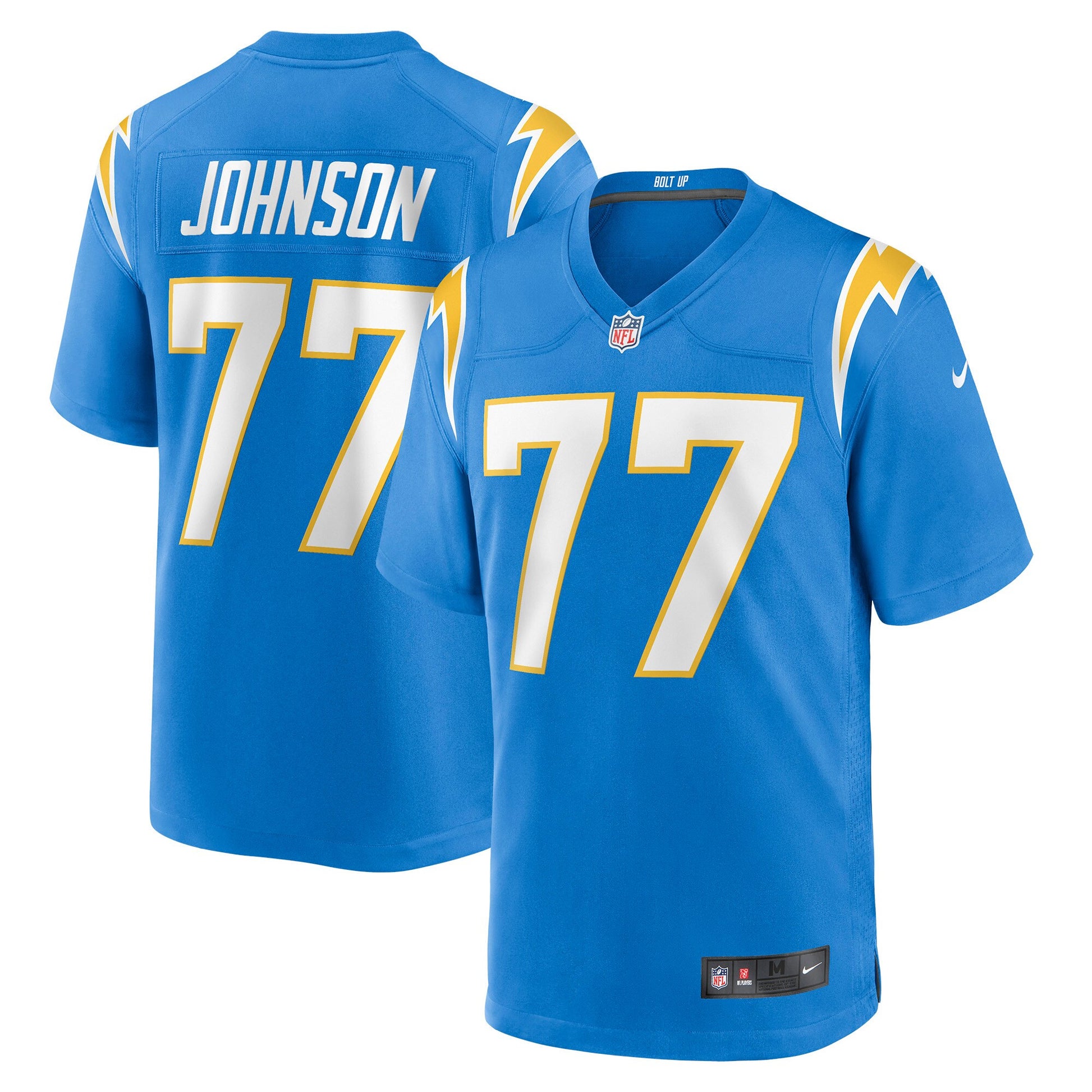 Zion Johnson Los Angeles Chargers Player Jersey - Powder Blue