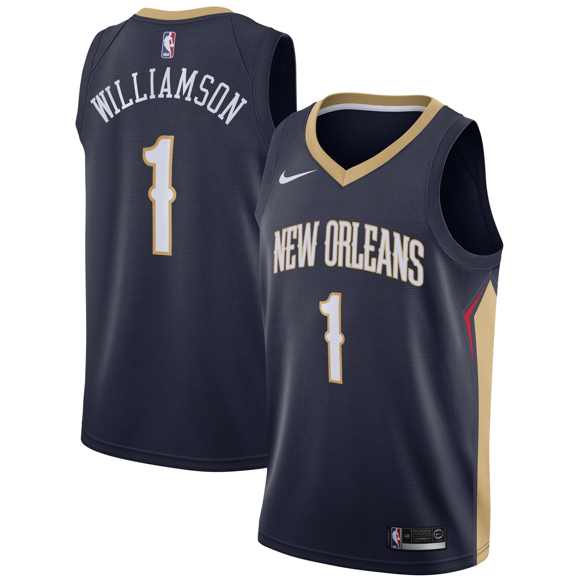 Zion Williamson New Orleans Pelicans 2019 Draft First Round Pick Swingman Basketball Jersey Navy - Icon Edition