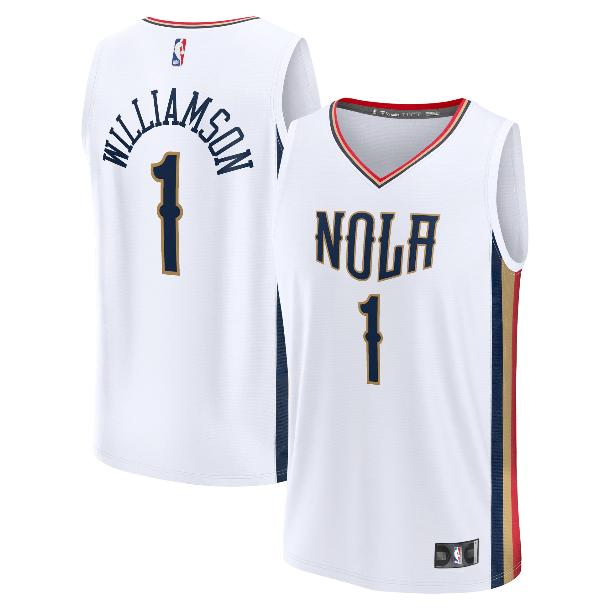 Zion Williamson New Orleans Pelicans Branded Fast Break Basketball Jersey - City Edition - White