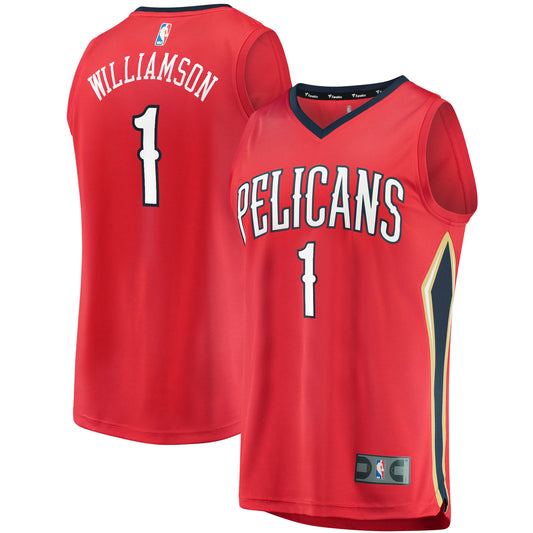 Zion Williamson New Orleans Pelicans Branded Fast Break Basketball Jersey Red - Statement Edition