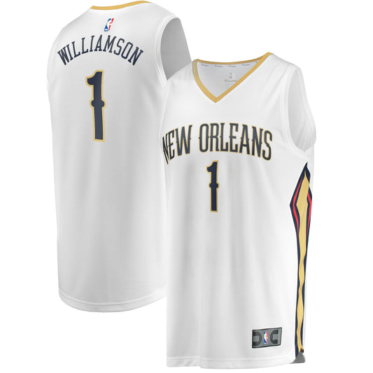 Zion Williamson New Orleans Pelicans Branded Fast Break Basketball Jersey White - Association Edition