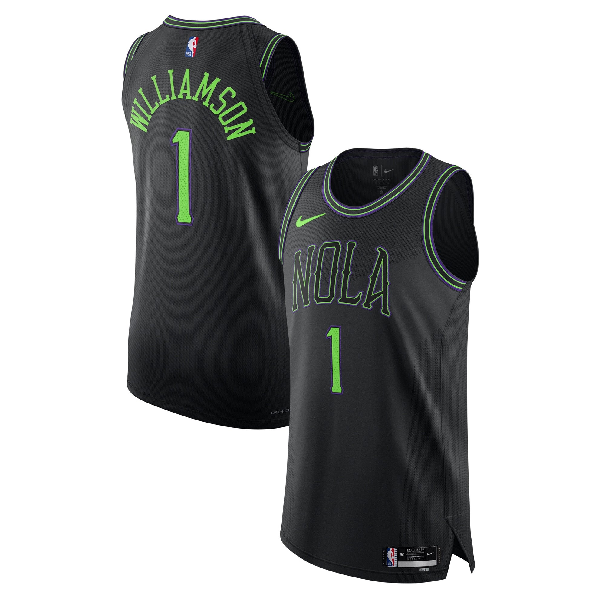 Zion Williamson New Orleans Pelicans Basketball Jersey - City Edition - Black