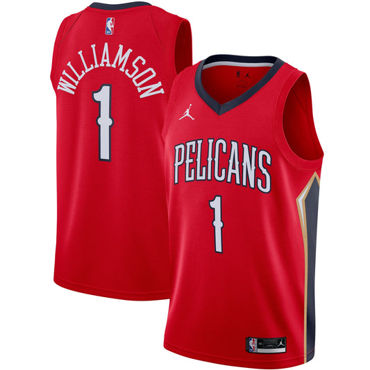 Zion Williamson New Orleans Pelicans Jordan Brand 2020/21 Swingman Basketball Jersey - Statement Edition - Red