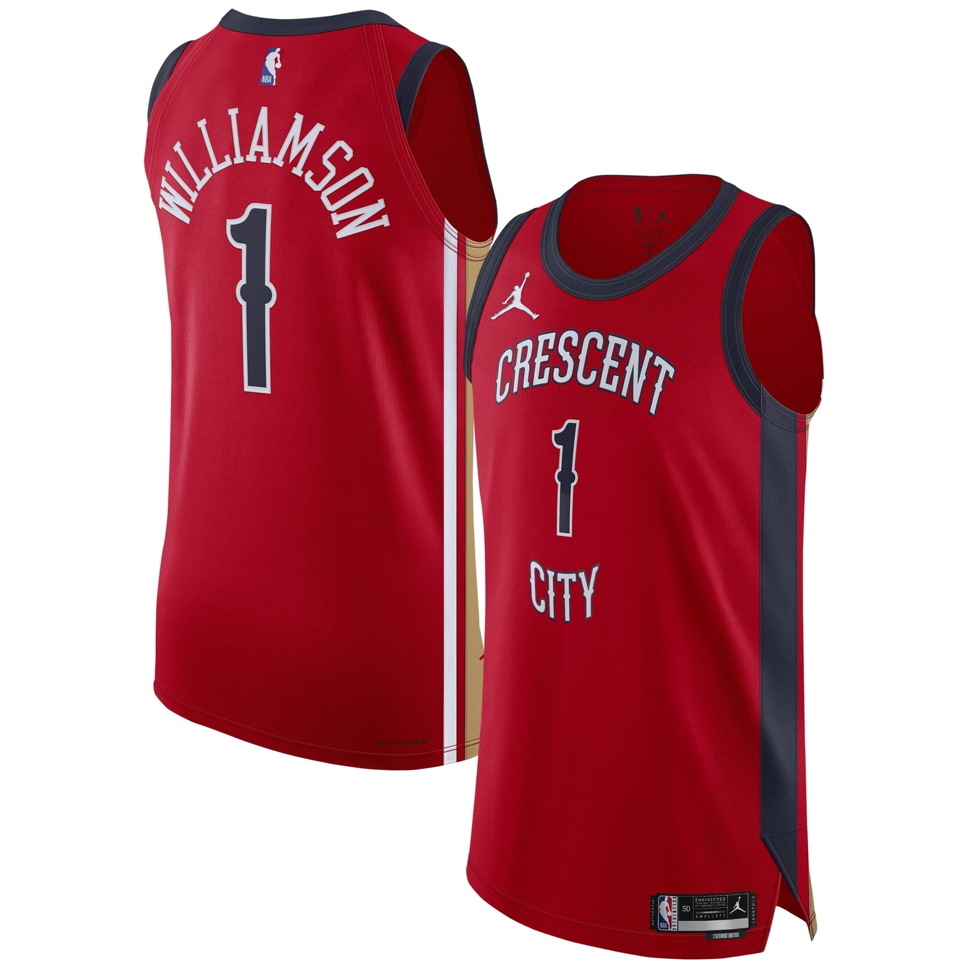 Zion Williamson New Orleans Pelicans Jordan Brand Basketball Jersey - Statement Edition - Red