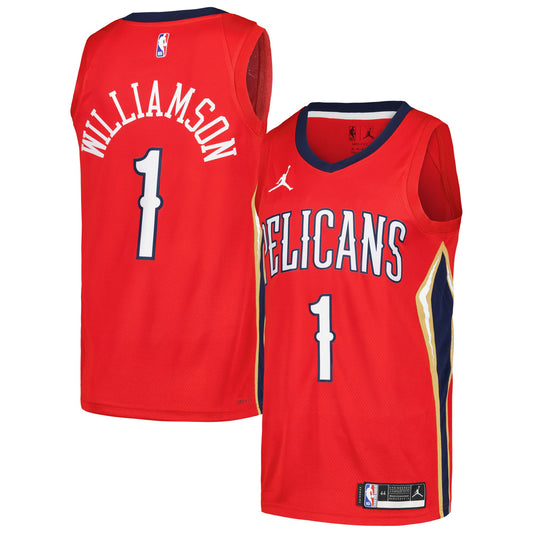 Zion Williamson New Orleans Pelicans Jordan Brand Swingman Player Basketball Jersey - Statement Edition - Red