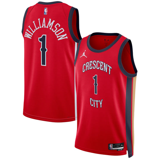 Zion Williamson New Orleans Pelicans Jordan Brand Unisex Swingman Basketball Jersey - Statement Edition - Red