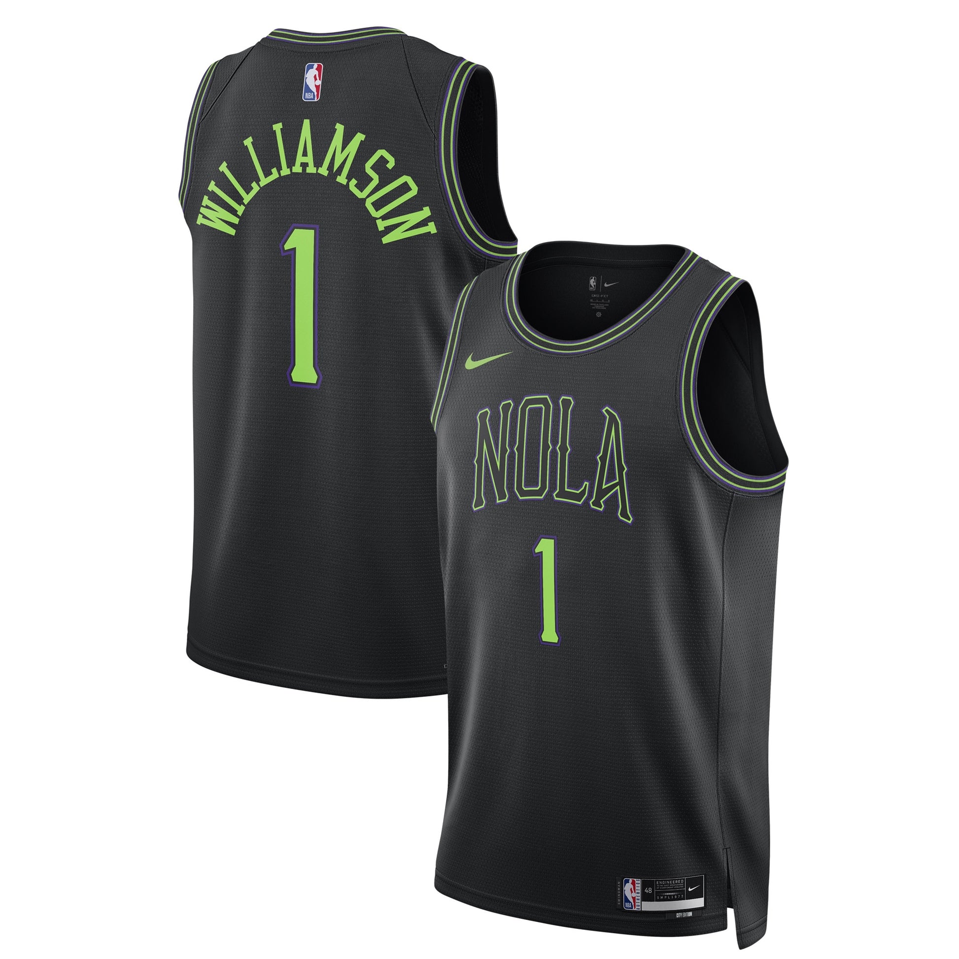 Zion Williamson New Orleans Pelicans Unisex 2023/24 Swingman Basketball Jersey - Black - City Edition