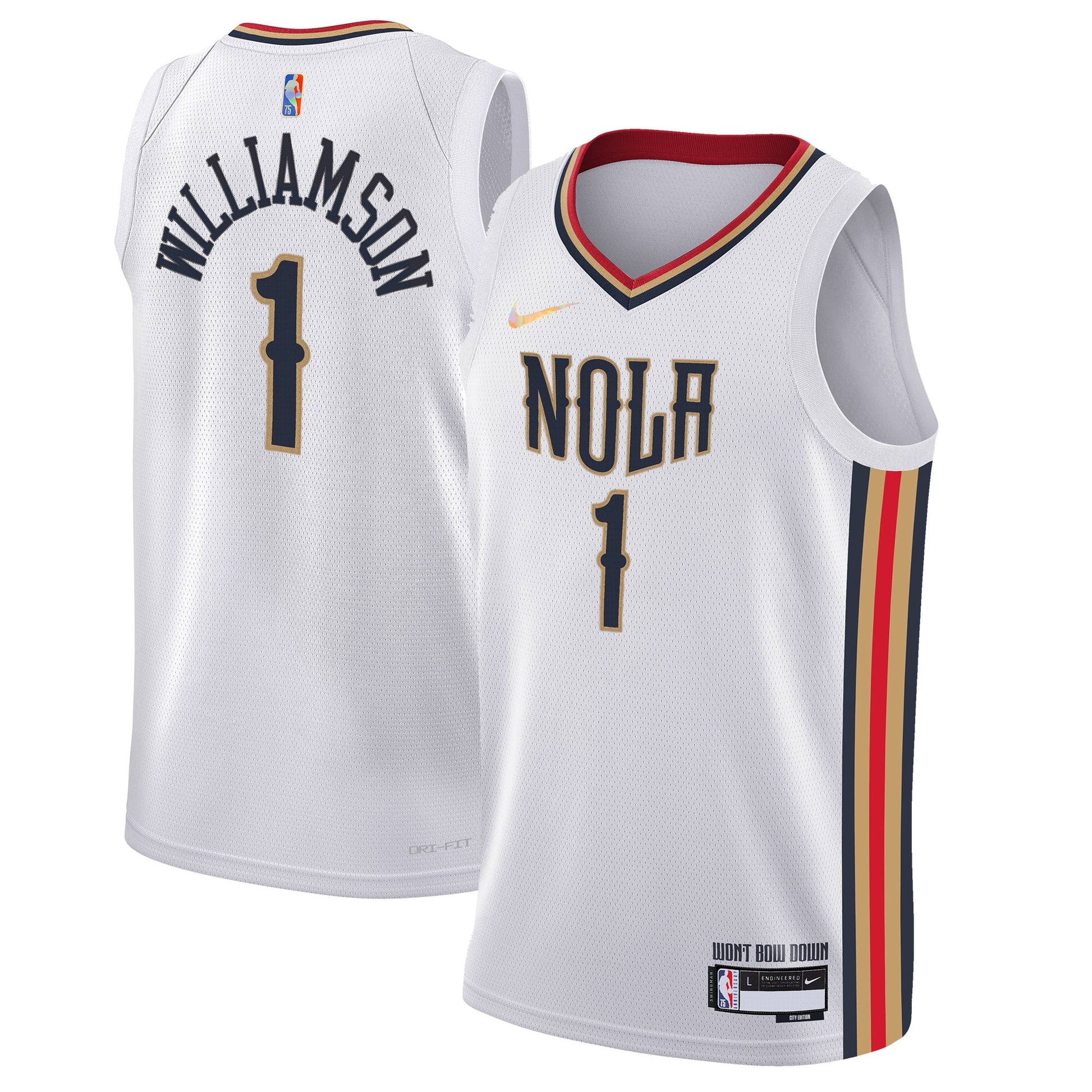 Zion Williamson New Orleans Pelicans Youth Swingman Basketball Jersey - City Edition - White