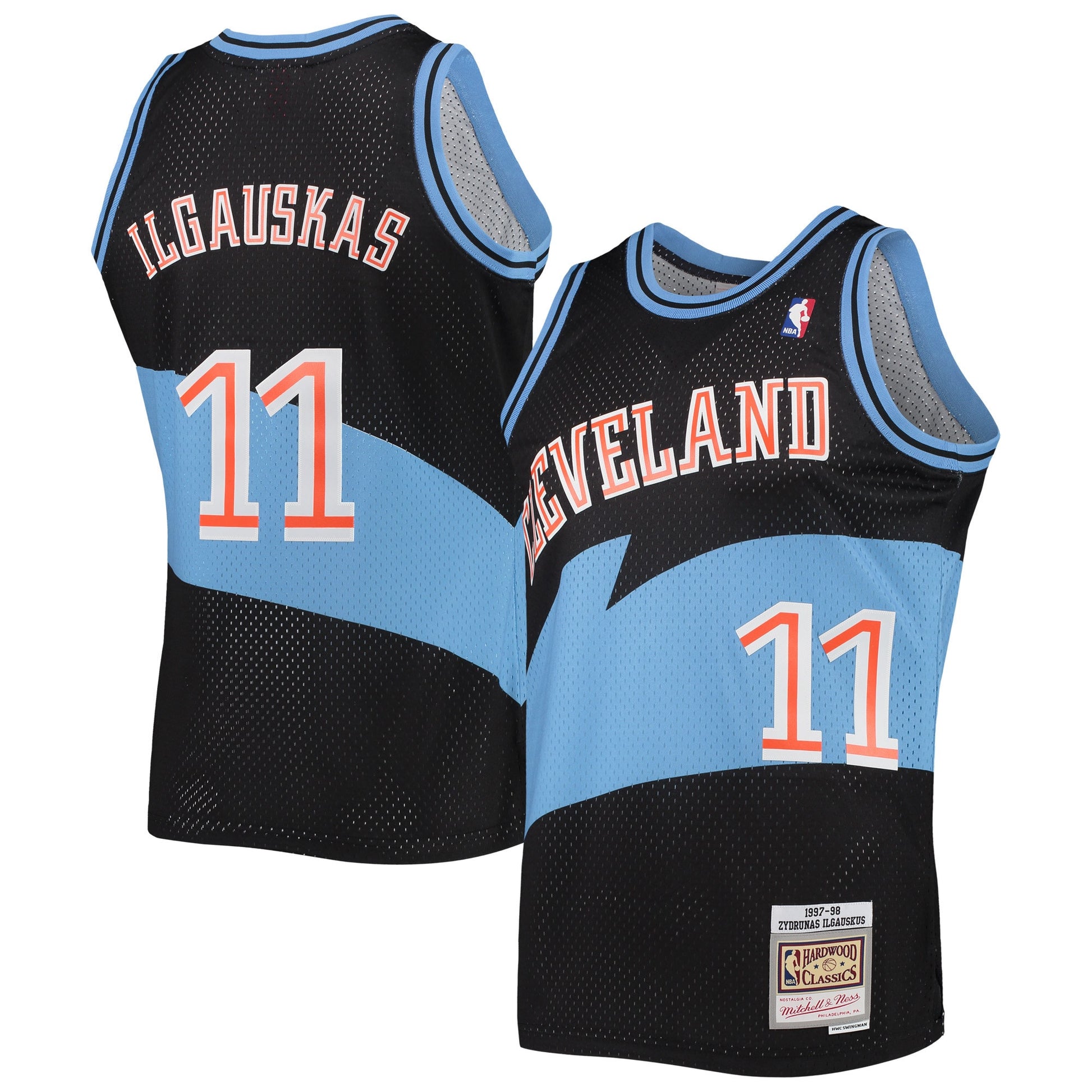 Zydrunas Ilgauskas Cleveland Cavaliers Hardwood Classics Swingman Basketball Jersey - Black